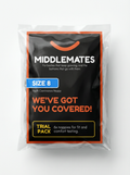 Packaged product with 'Middlemates' branding on a white background